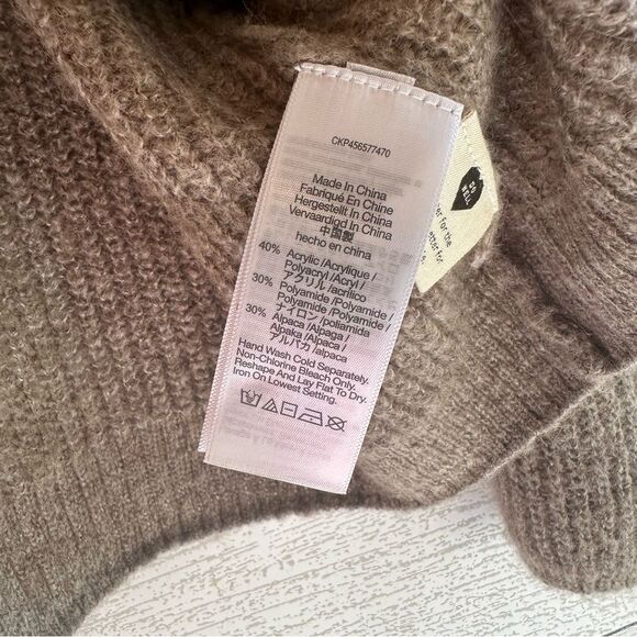 MADEWELL Bellaire Cardigan Alpaca Blend Sweater in Heather Mink Size Small - Picture 6 of 8